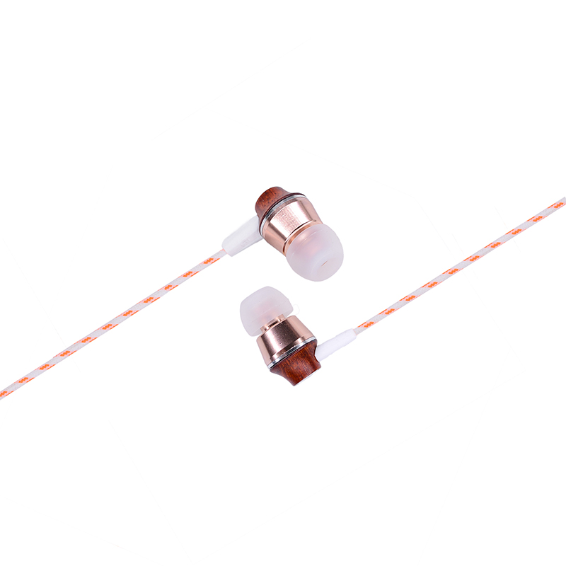 Wholesale OEM design hands free wooden earphone